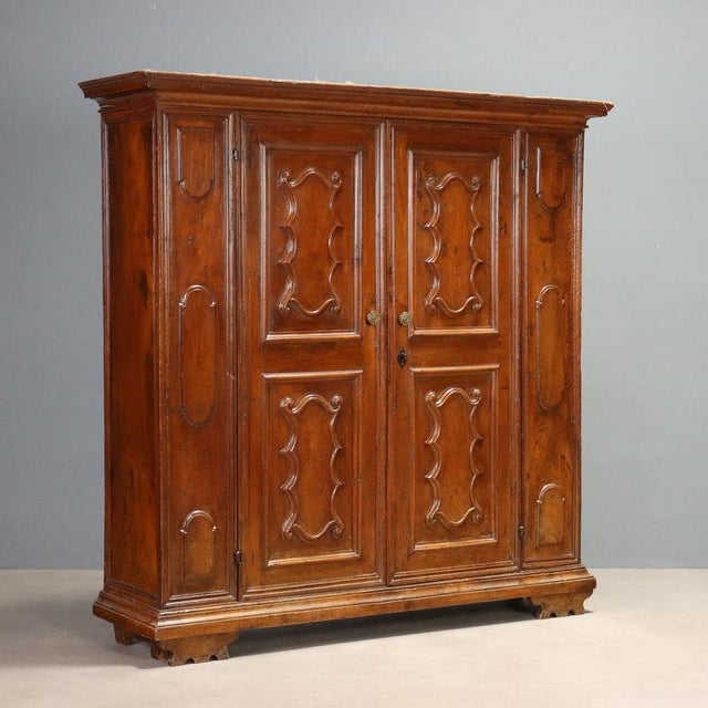 Antique Baroque Walnut Cabinet, 1700s For Sale - Image 11 of 11