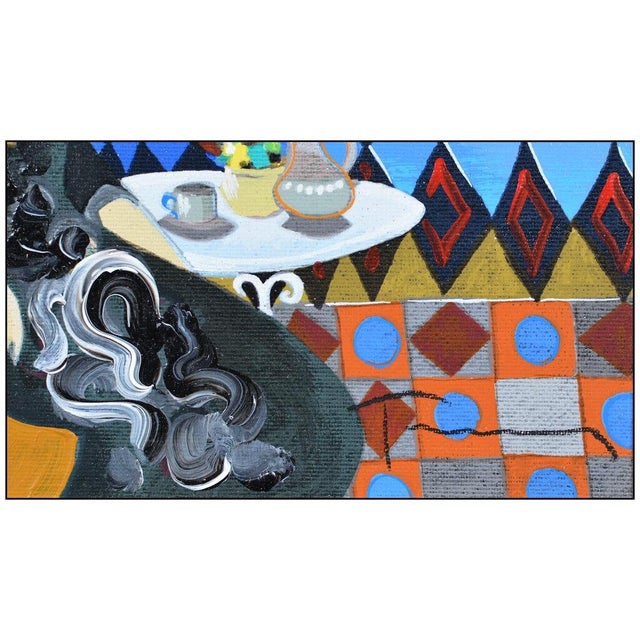 Post Impressionist Late 20th Century Cafe Waterfront, Itzchak Tarkay For Sale - Image 3 of 4