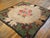 1930s Ivory Floral Art & Crafts Antique American Hooked Rug 5'6" X 5'8" Handknotted Wool Carpet For Sale - Image 4 of 5