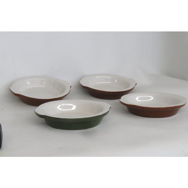 Hall Pottery 512 Crock Bowl 4pc Set Mid Century Ceramic Casserole Dishes 4508b For Sale - Image 9 of 14