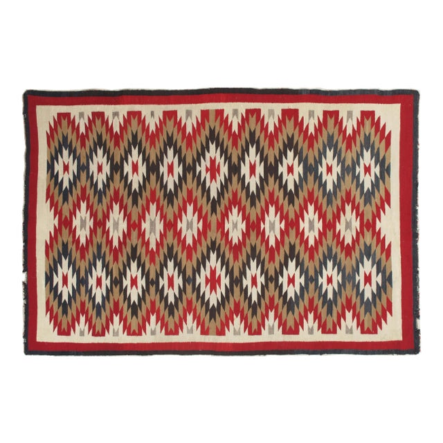 Vintage Navajo Style Rug, 4'7x7 For Sale
