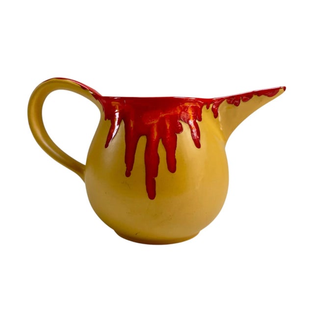 1950s Midcentury Italian Drip Glaze Ceramic Pitcher For Sale In Boston - Image 6 of 14