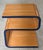 Tan Modern Scandinavian Alvar Aalto Style Zigzag Side Table For Sale - Image 8 of 12
