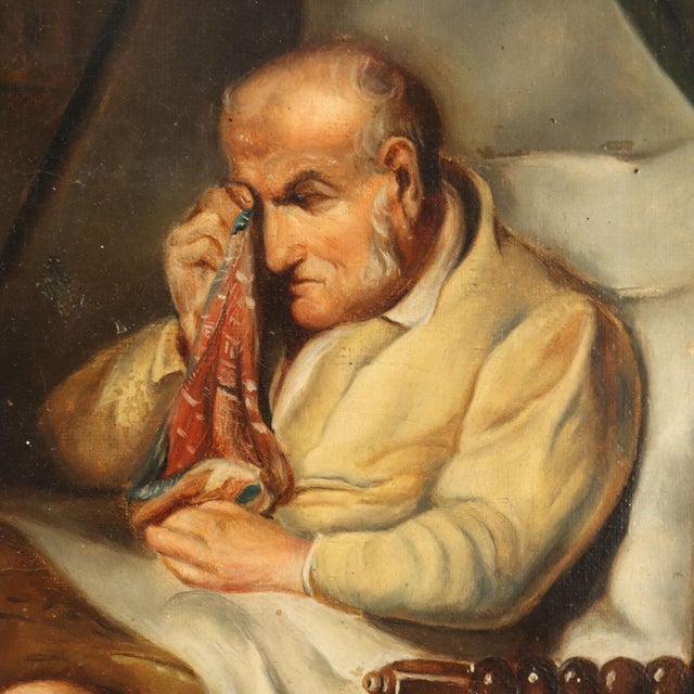 French School Artist, Genre Scene, Oil on Canvas, 19th Century For Sale - Image 3 of 12