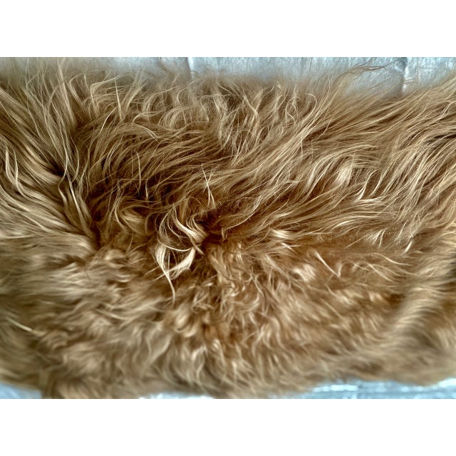 2010s Champagne Icelandic Sheepskin Hide Throw Rug For Sale - Image 5 of 5
