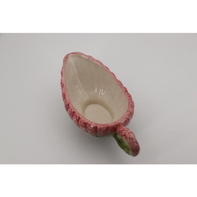 1950s Barbotine French Sauce Boat or Gravy Boat, Majolica For Sale - Image 18 of 18