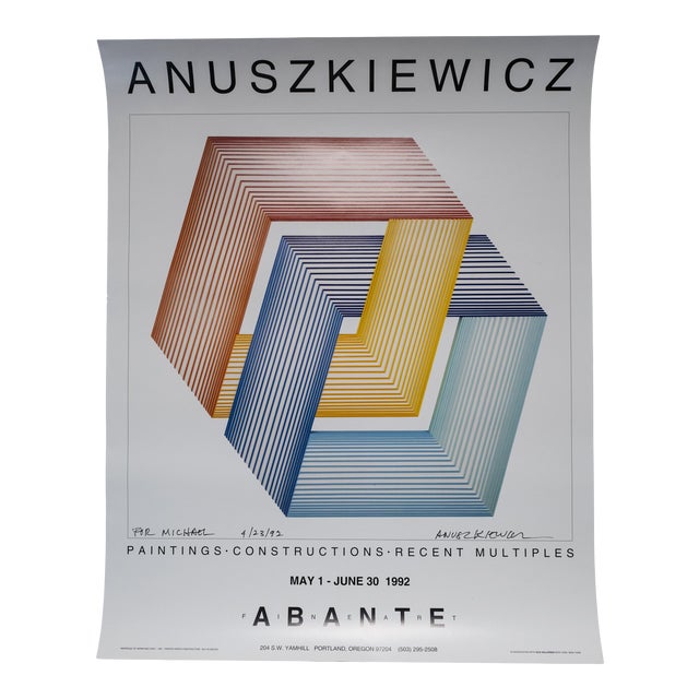 1992 Anuszkiewicz Portland Oregon Art Poster For Sale