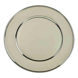 Vintage Silver Plated Centerpiece Serving Plate, Italy, 1970s For Sale