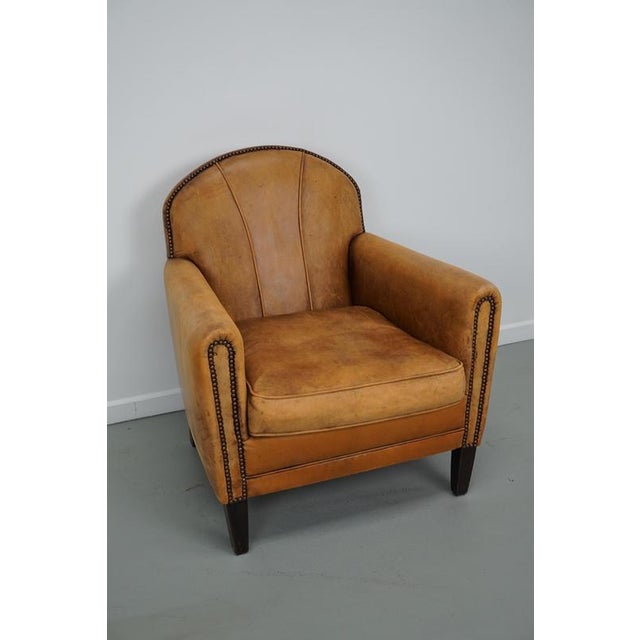 Brown Vintage Dutch Cognac Leather Club Chair For Sale - Image 8 of 18