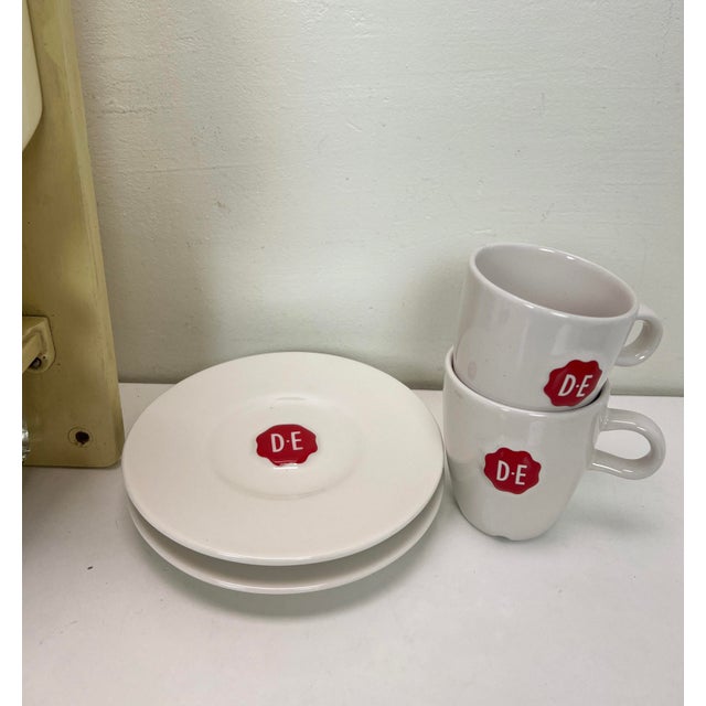 1960s Dutch Wall Coffee Grinder with Cups and Container, 1950s, Set of 6 For Sale - Image 5 of 11