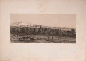 Auguste Raffet, Vue du Village Tatar d'Aloutka, Lithograph, 1846