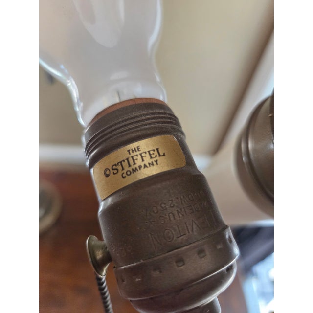 Brass Vintage Mid Century Modern Brass Stiffel Lamps - A Pair For Sale - Image 8 of 16