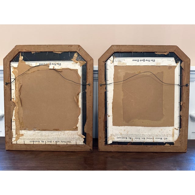 Pair of Early 20th Century Dutch-Style Decorative Prints After Rembrandt, Original Giltwood Frames For Sale In Raleigh - Image 6 of 6
