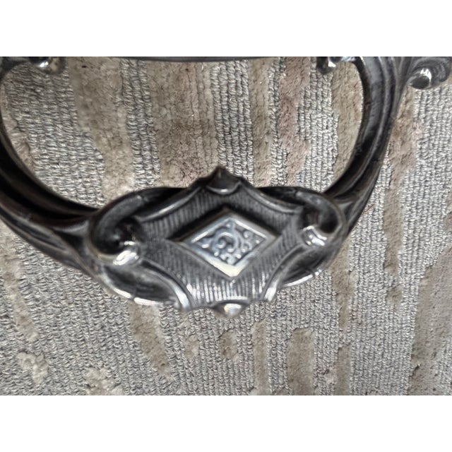 Silverplate and Rosewood Serving Tray, Hallmarked For Sale - Image 11 of 14