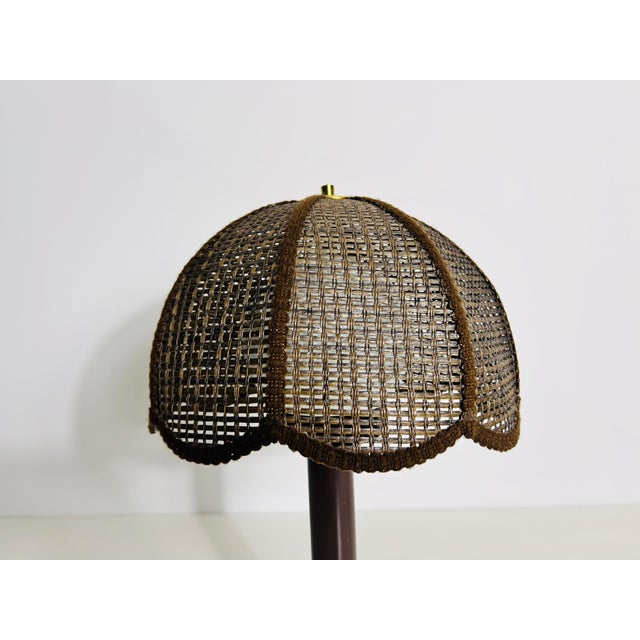 Midcentury Wooden Table Lamp in the style of Temde, circa 1970 For Sale - Image 12 of 12