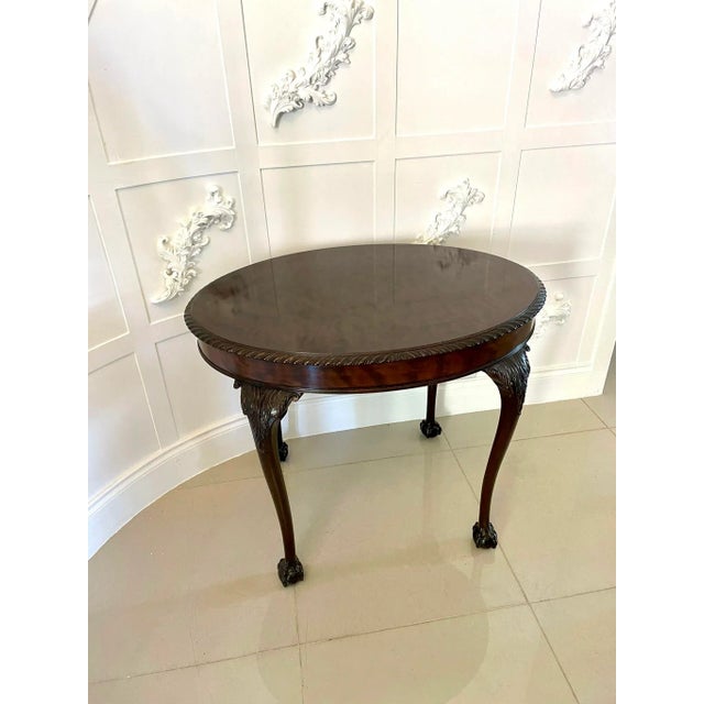 Antique Carved Mahogany Centre Table For Sale - Image 10 of 10