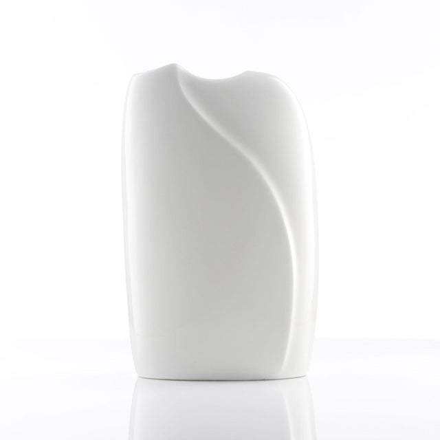 Contemporary Minimalist Vase in White Porcelain from Arabia Finland, 1980s For Sale - Image 3 of 8