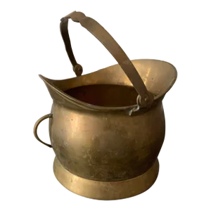 19th Century Vintage Brass Cauldron With Handle