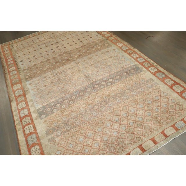 Persian Camel Vintage Persian Decorative Rug - 6'9" x 10'5" For Sale - Image 3 of 9