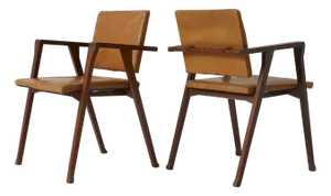 Pair of Luisa Chairs Attributed to Franco Albini Italy, c1950s