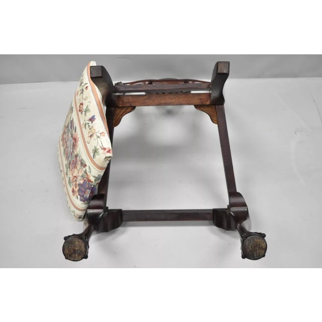 Early 20th Century Antique Chippendale Style Mahogany Ball and Claw Dining Side Chairs - Set of 6 For Sale - Image 12 of 12