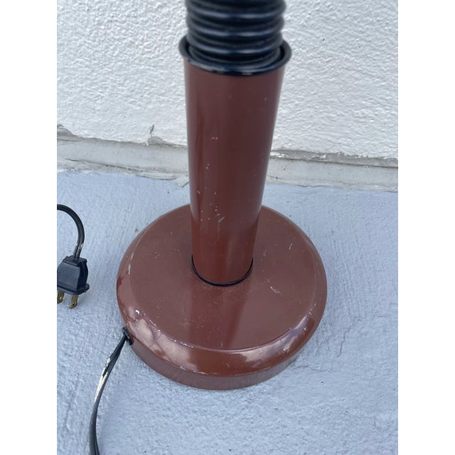 1970s Vintage Space Age Mid-Century Modern Retro Brown Gooseneck Lamp For Sale - Image 5 of 7