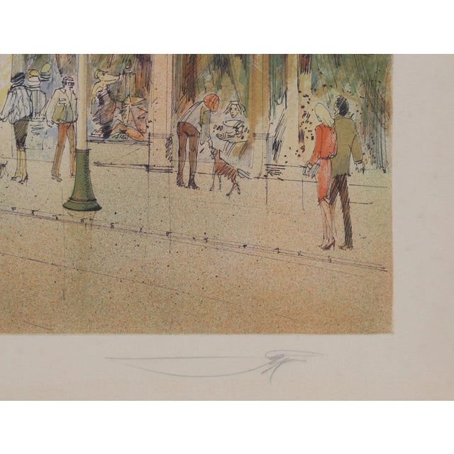 Parisian Street Scene, Rolf Rafflewski Lithograph, Signed and Numbered in Pencil For Sale - Image 4 of 5