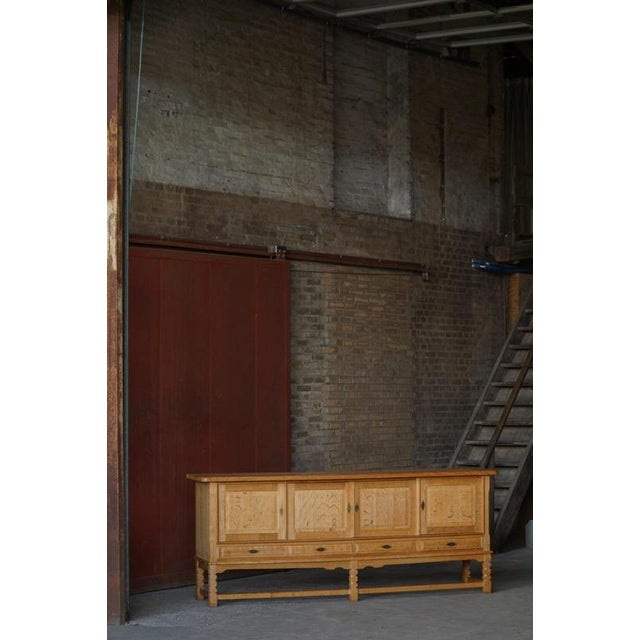 1960s Mid-Century Brutalist Danish Sideboard in Oak by Henning Kjærnulf, 1960s For Sale - Image 5 of 18