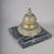 Antique 19th Century Bronze Inkwell with Hinged Lid on Marble Base For Sale - Image 3 of 10