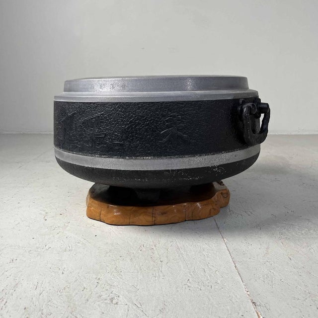 Black Vintage Japanese Metal Firepot, 1970s For Sale - Image 8 of 18