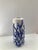 Blue Coral on White Glazed Ceramic Vase For Sale - Image 4 of 9