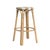 Tobias 30 in. Seat Height Round Rattan Backless Bar Stool, Tan/White Stripe/ Natural Rattan Frame For Sale In Chicago - Image 6 of 8