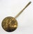 Circa 1860-80 English brass skimmer. Concentric circles & stars punch work motif. Brass rivets. Shaped handle. 21.75" x 7...