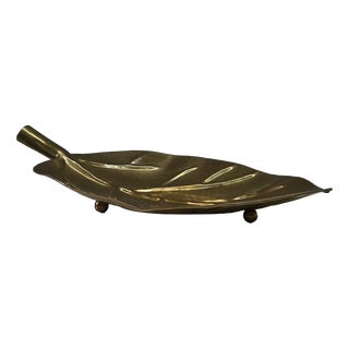 Brass Leaf Fruit Bowl, Europe, 1970s For Sale