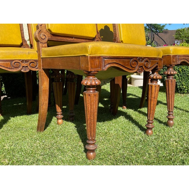 Napoleon III Walnut Chairs, 19th Century, Set of 9 For Sale - Image 16 of 18
