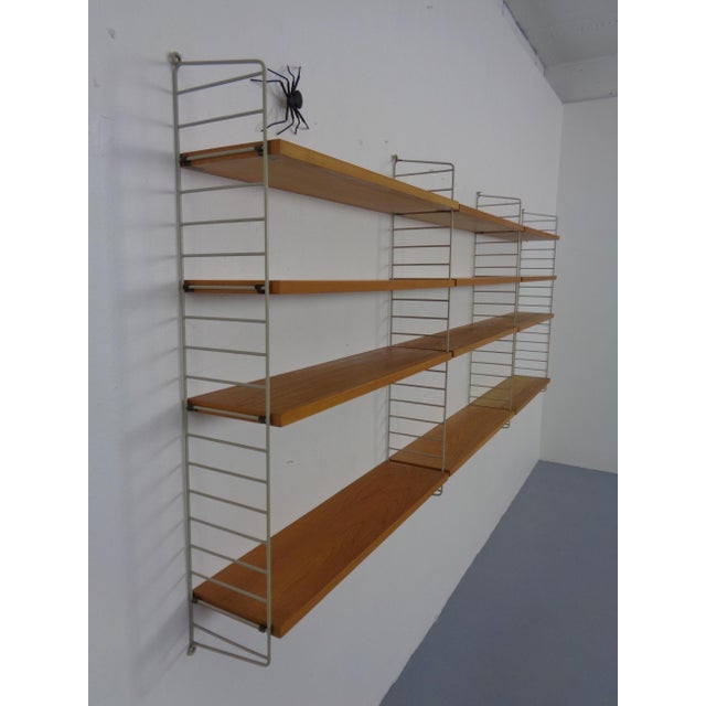 Large Swedish Wall Unit in Ash and Metal by Kajsa & Nils Nisse Strinning for String, 1950s For Sale - Image 16 of 18