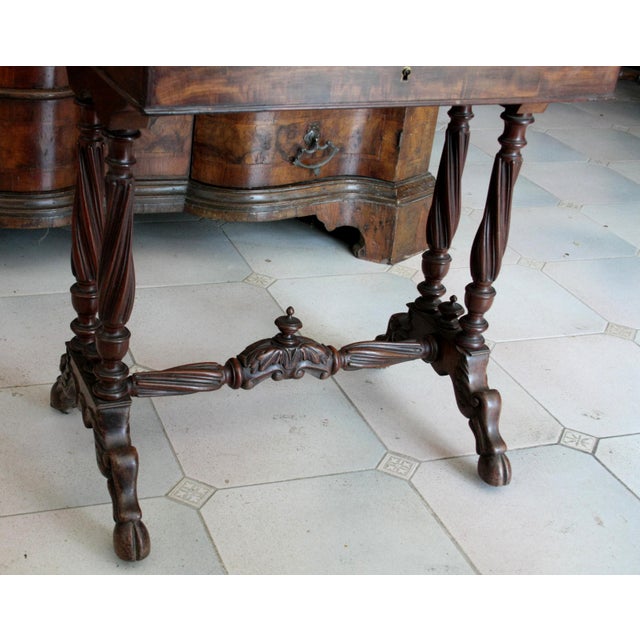Vintage Classic French Mahogany Sewing Desk For Sale - Image 14 of 18