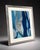 Modern Blue and Metallic Silver Abstract Wall Art For Sale - Image 4 of 4