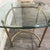 Vintage Hollywood Regency Brass and Glass End Table Side Table Lamp Table For Sale - Image 10 of 12