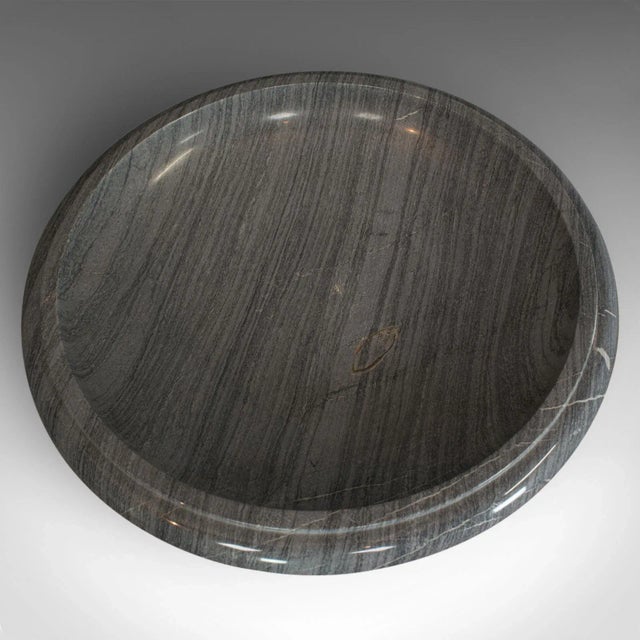 Gray C. 1950 Platinum Striata Marble Fruit Bowl with Pedestal Base For Sale - Image 8 of 13