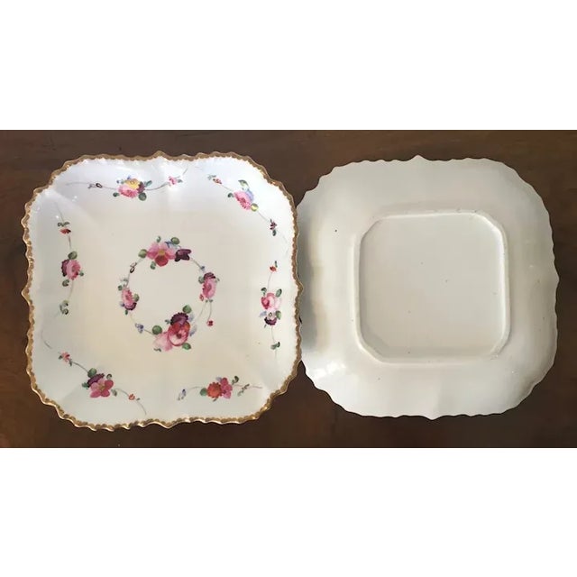 Early 19th Century English Regency Square Porcelain Serving - A Pair For Sale - Image 4 of 13