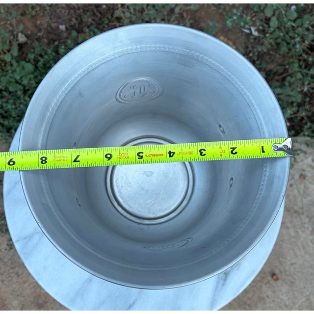 Silver Vintage French Louis Roederer Polished Aluminum Champagne Bucket For Sale - Image 8 of 10