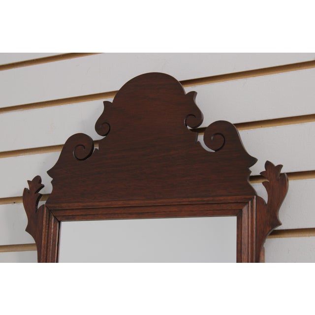 Chippendale Mahogany Colonial Williamsburg Reproduction Mirror For Sale - Image 3 of 13