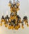 2010s Italian Bronze and Amber Crystal Chandelier For Sale - Image 5 of 5