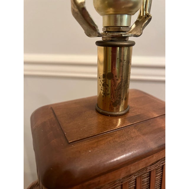 Early 20th Century Bamboo Ikebana Table Lamp For Sale - Image 9 of 10