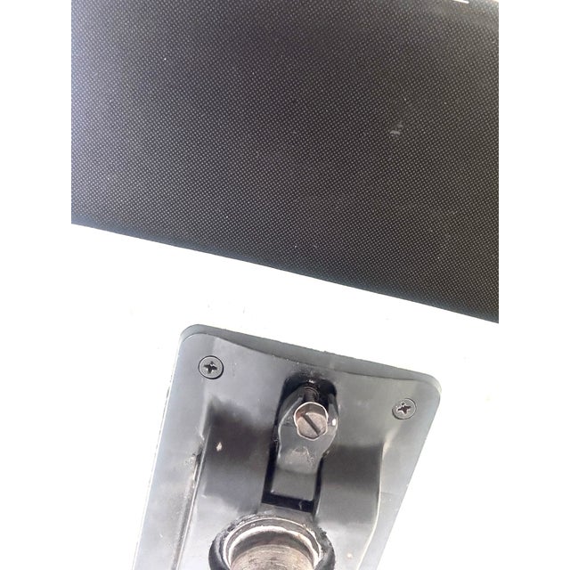 Saarinen Executive Armchair in Italian White Leather, Black Swivel Base For Sale - Image 9 of 9