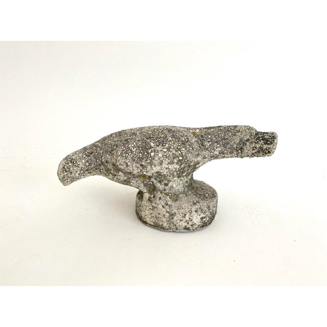Rustic European Vintage German Concrete Pigeon Garden Statue For Sale - Image 3 of 9