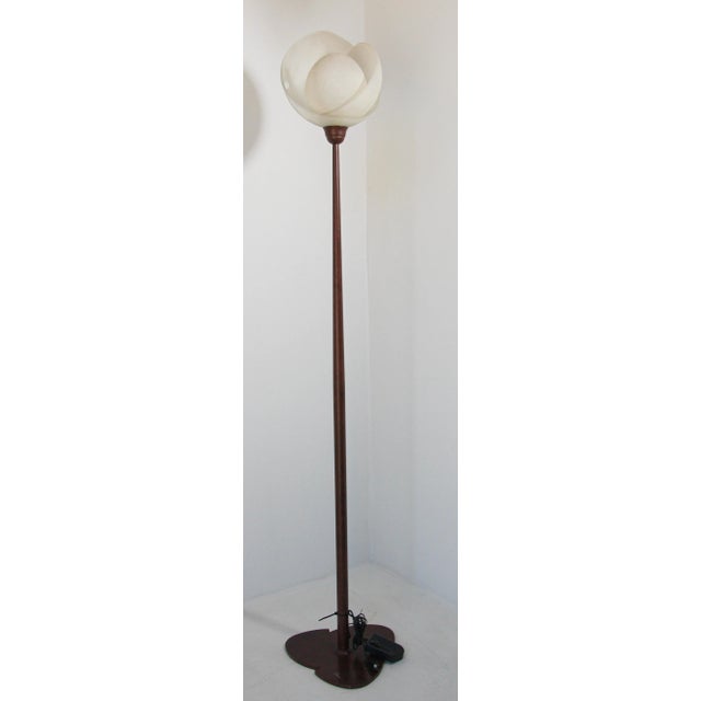 1980s Italian Postmodern Sculptural Flower Floor Lamps, Frosted Glass, Set of 3 For Sale In Palm Springs - Image 6 of 15