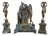 Antique French Mantel Clock in Bronze and Marble, 1850 For Sale