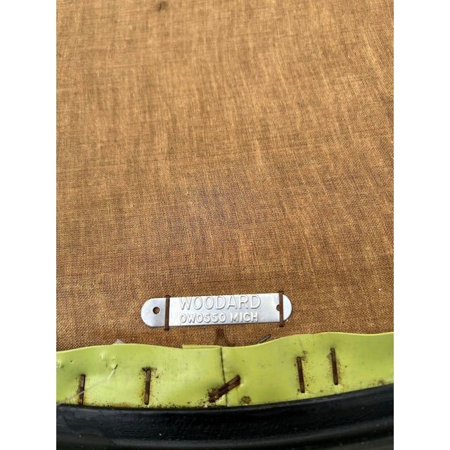 Late 20th Century Woodard Black Iron Lime Green Dining/Patio Chairs - Set of 4 For Sale - Image 6 of 12